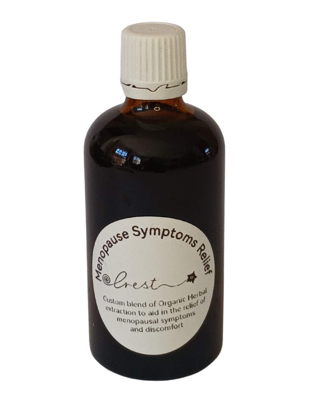 Crest’s Menopause Blend Tincture – 100ml amber dropper bottle with a calming blend of sage, motherwort, and rosemary to ease menopausal symptoms naturally